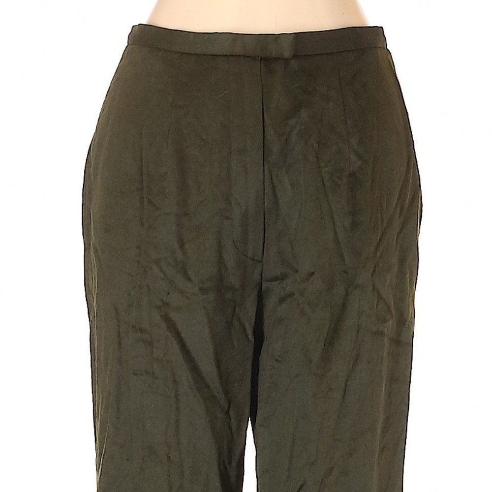 Luciano Barbera At Richards Greenwich Dark Green High Rise Soft Casual Pants View 3